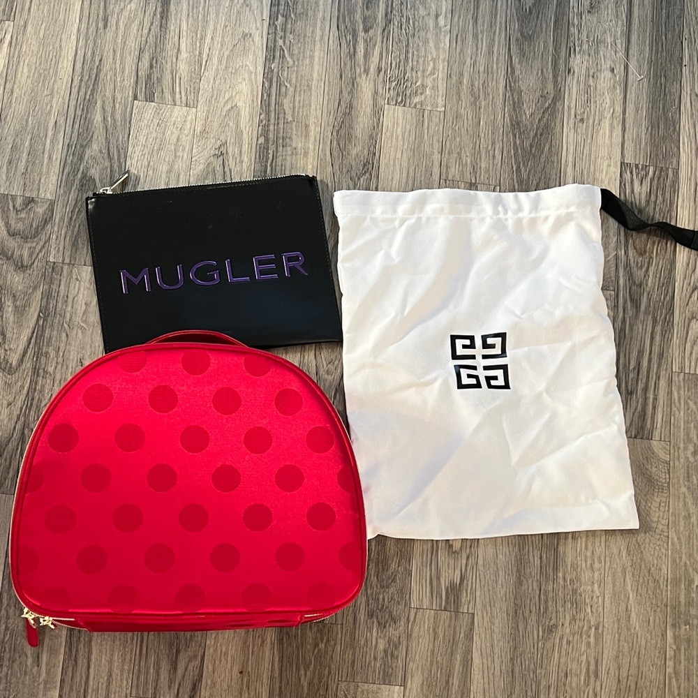 Lot of 3 designer makeup/storage bags